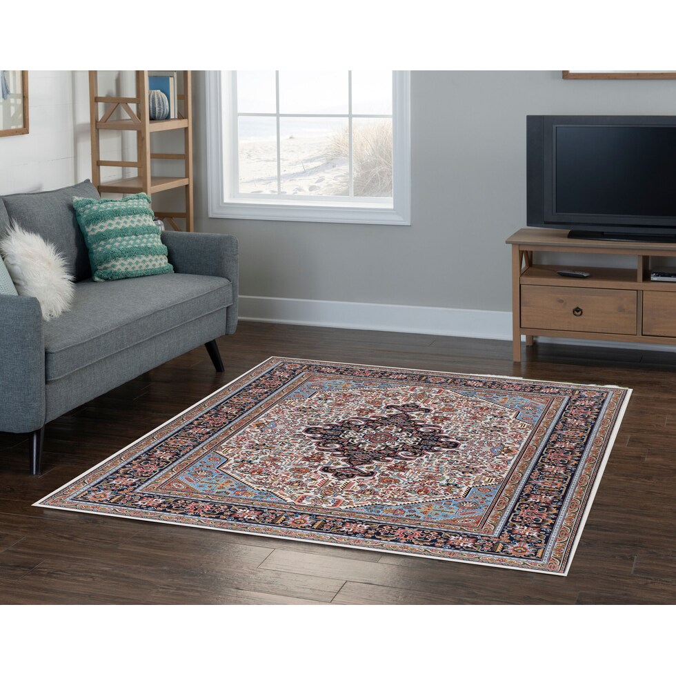 vinson blue area rug  x    