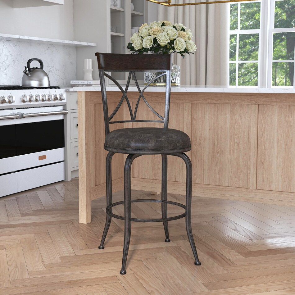 vintry dark brown counter height stool   