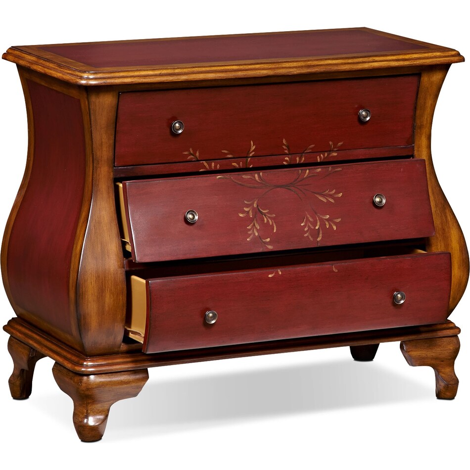 viola brown and red accent chest   