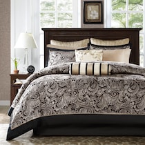 violet black california king bedding set   