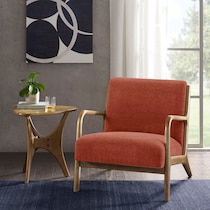 vipin orange accent chair   