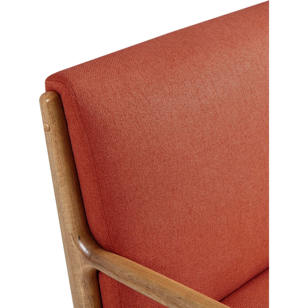 vipin orange accent chair   