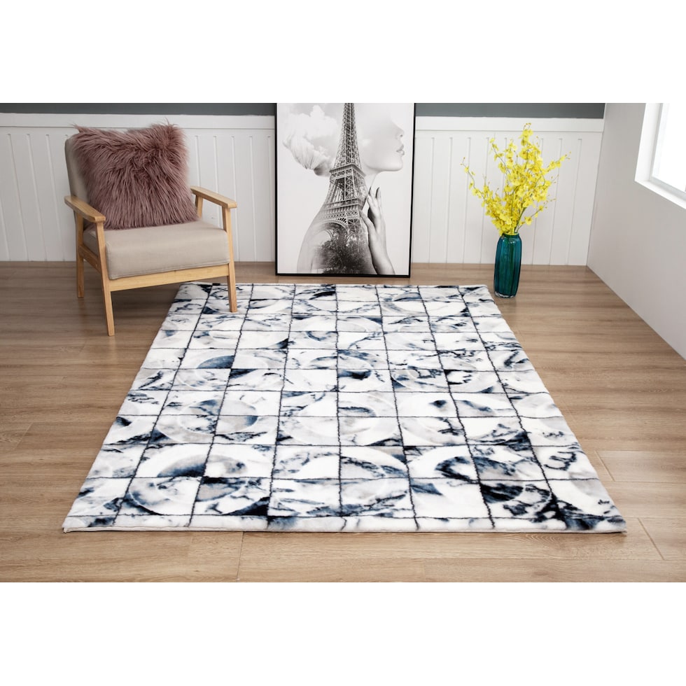 visby blue area rug  x    