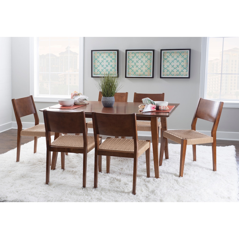 vittorio dark brown  pc dining room   