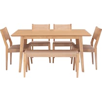 vittorio light brown  pc dining room   