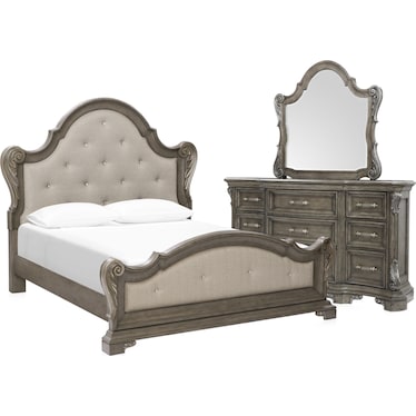 Vivian 5-Piece Bedroom Set with Dresser and Mirror