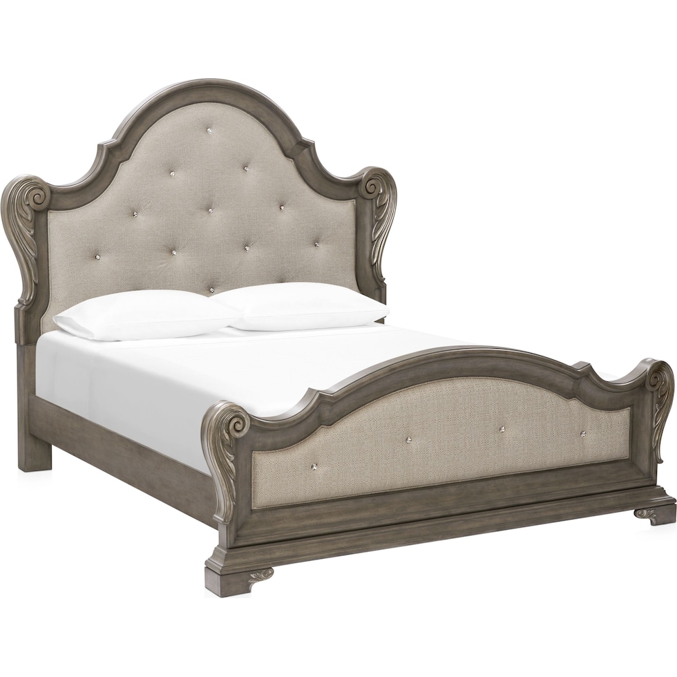 vivian gray queen bed   