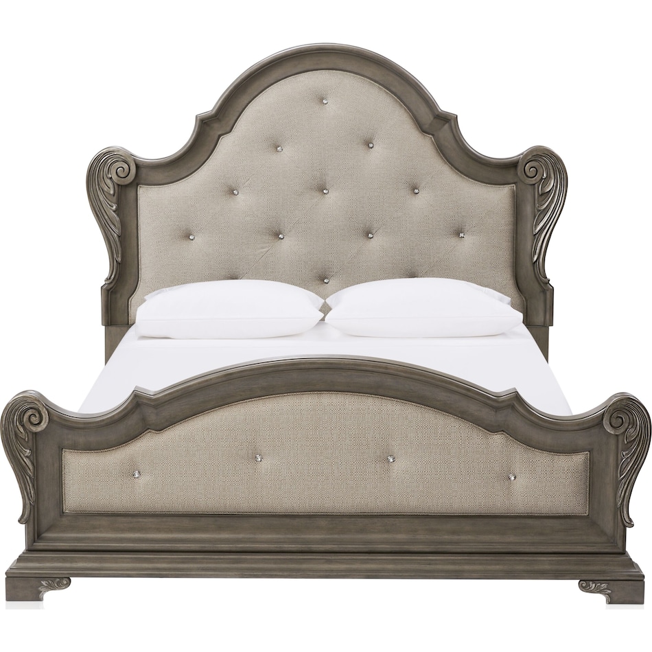 vivian gray queen bed   