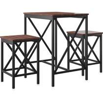 vivy dark brown  pc dining set   
