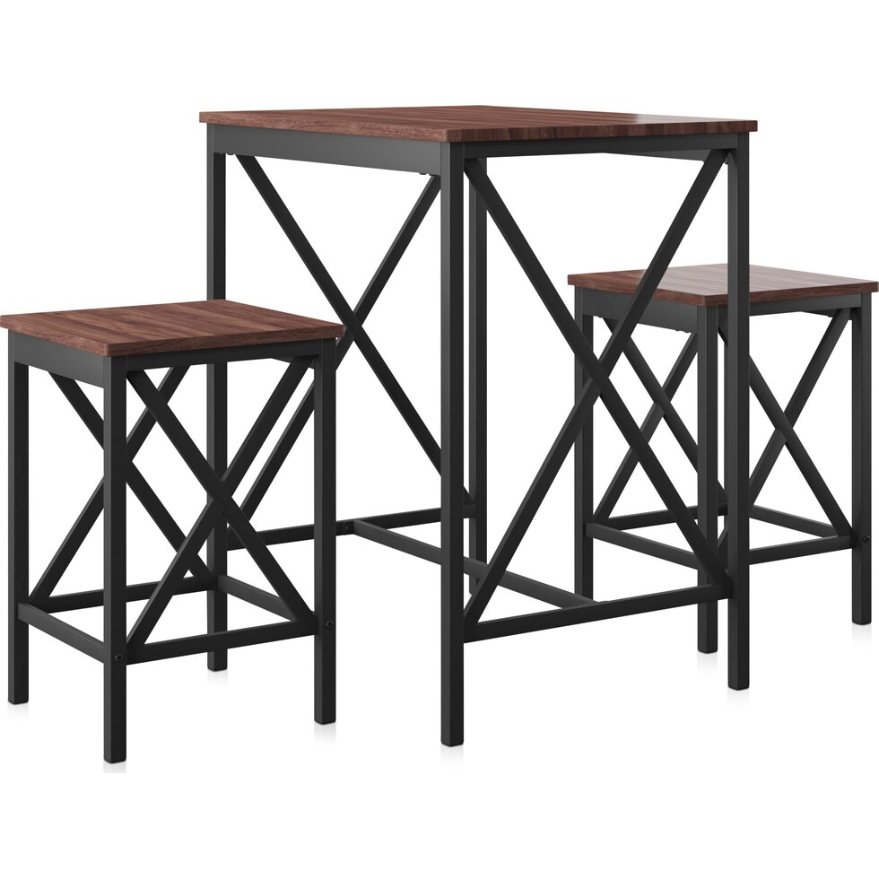 vivy dark brown  pc dining set   