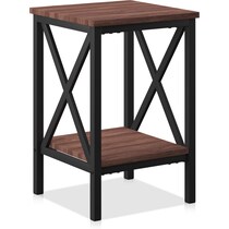 vivy dark brown end table   