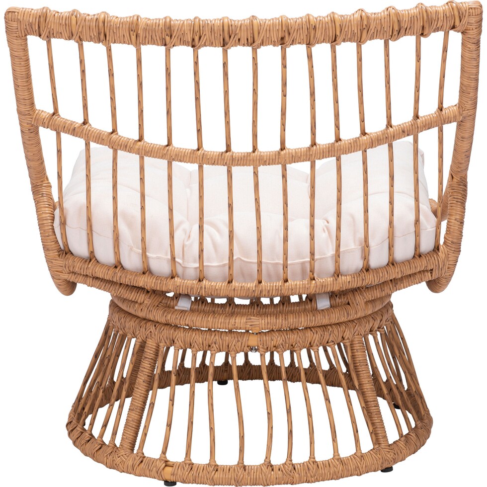 waikiki tan cream outdoor chair   