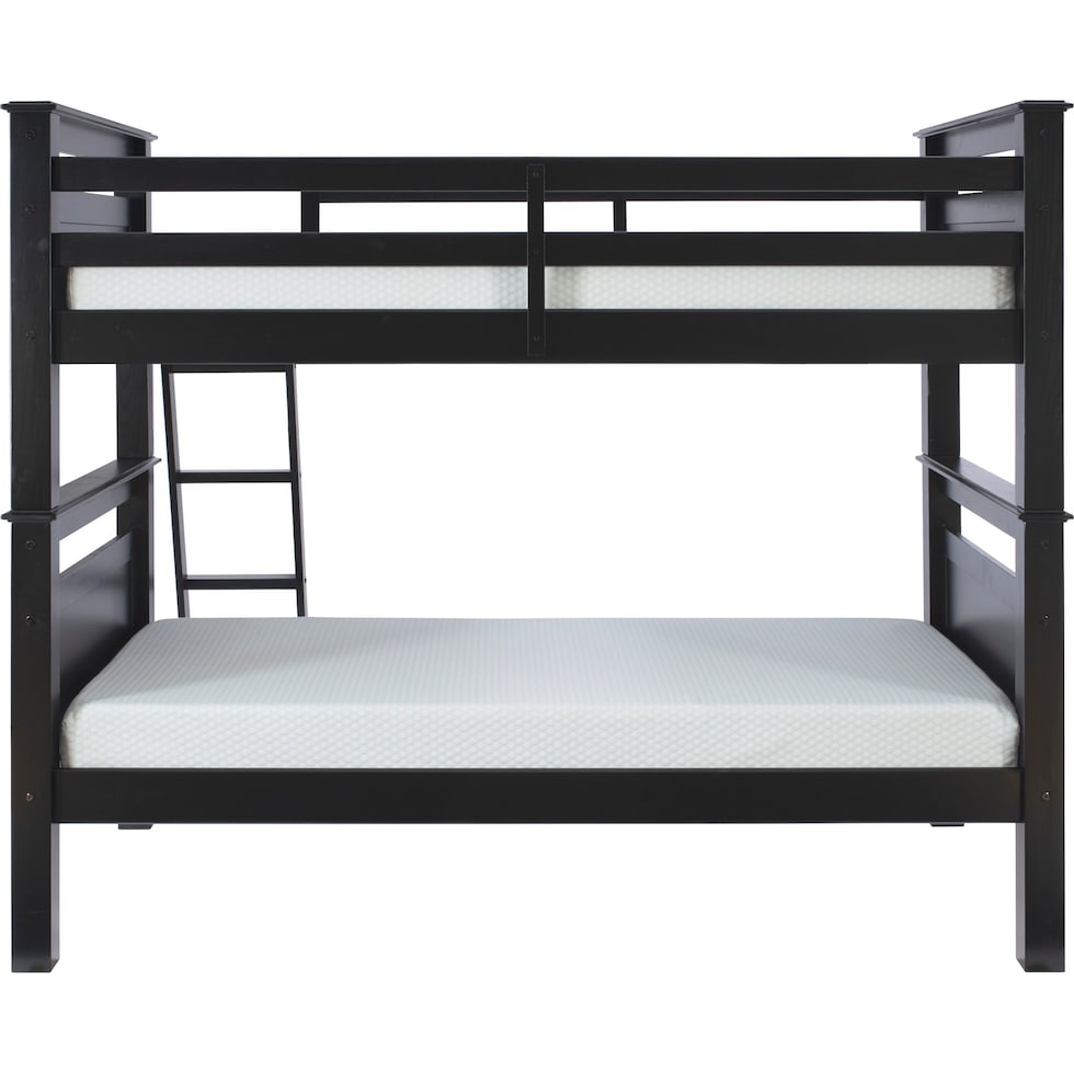 walker black twin over twin bunk bed   