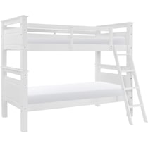 walker white twin over twin bunk bed   