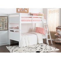 walker white twin over twin bunk bed   