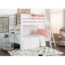 walker white twin over twin bunk bed   