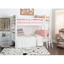 walker white twin over twin bunk bed   