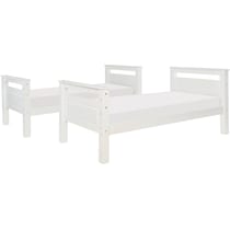 walker white twin over twin bunk bed   