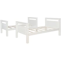 walker white twin over twin bunk bed   
