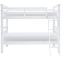 walker white twin over twin bunk bed   