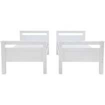 walker white twin over twin bunk bed   