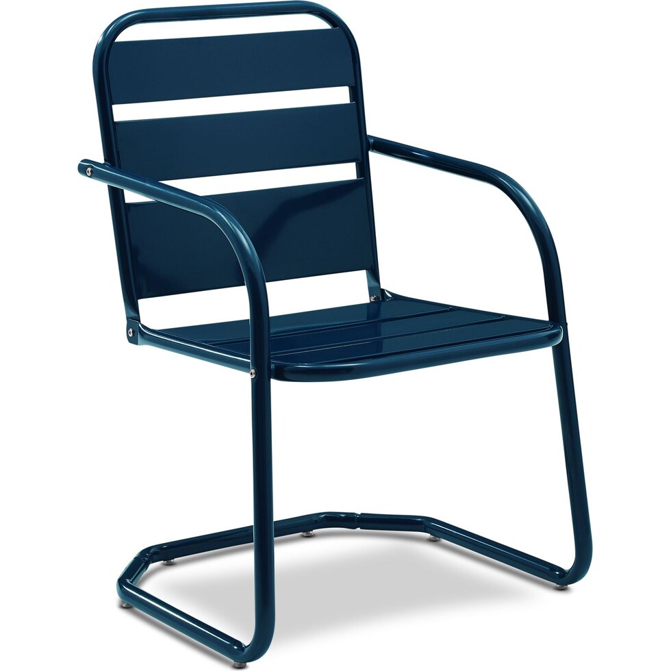 wallace blue outdoor chair   
