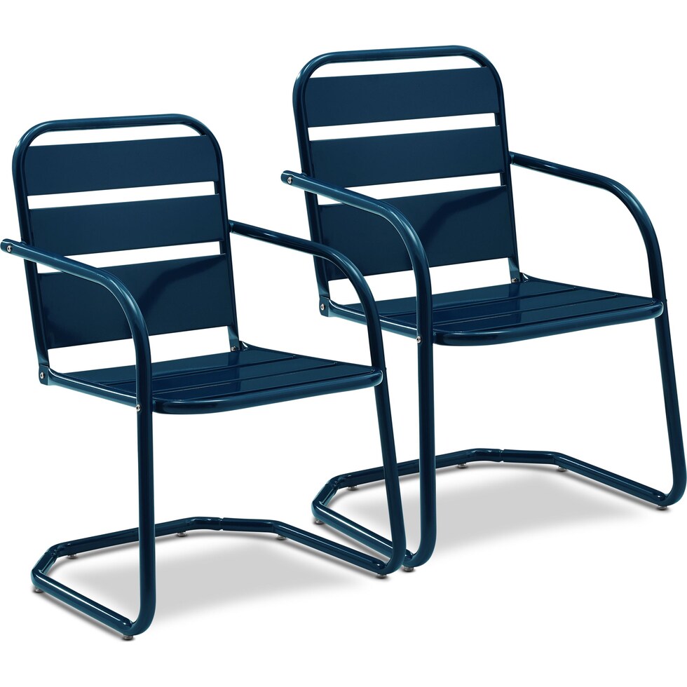wallace blue outdoor chair   