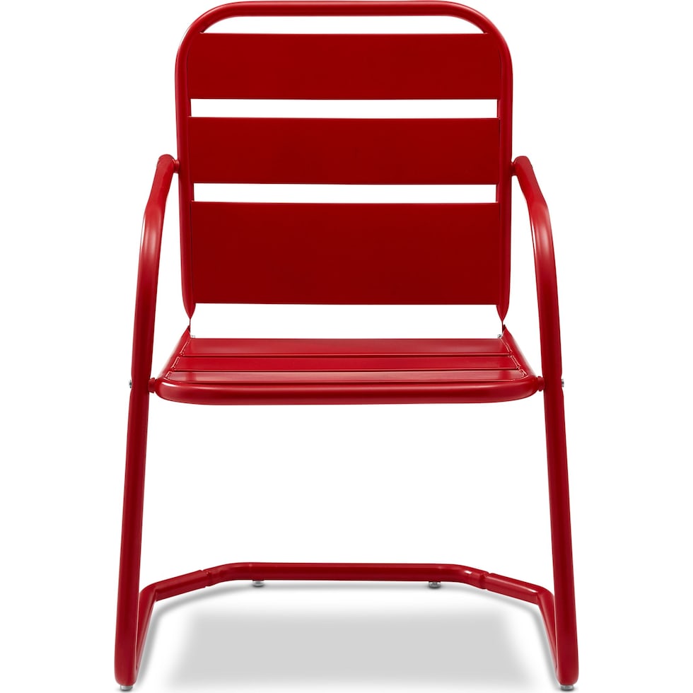 wallace red outdoor chair set   