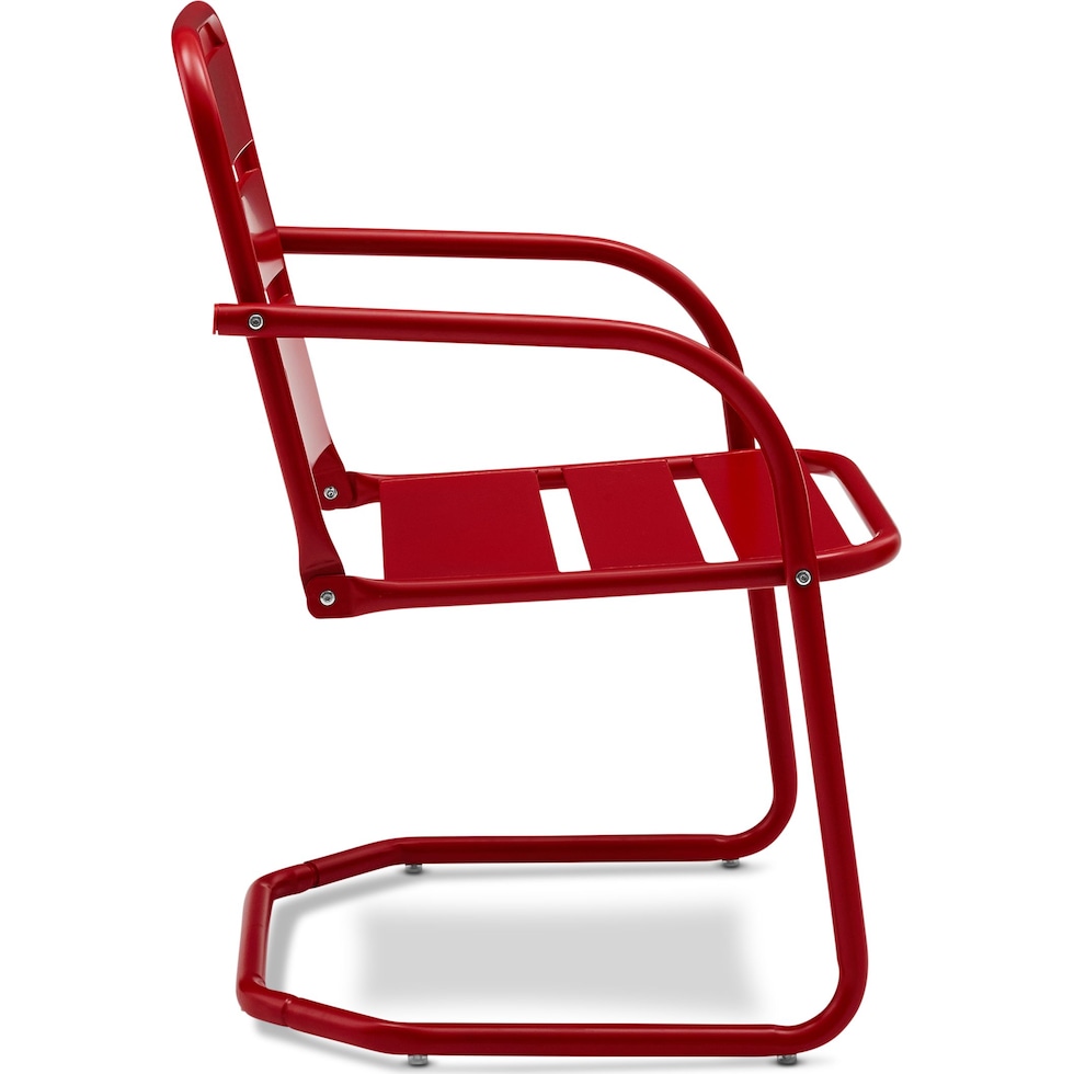 wallace red outdoor chair set   
