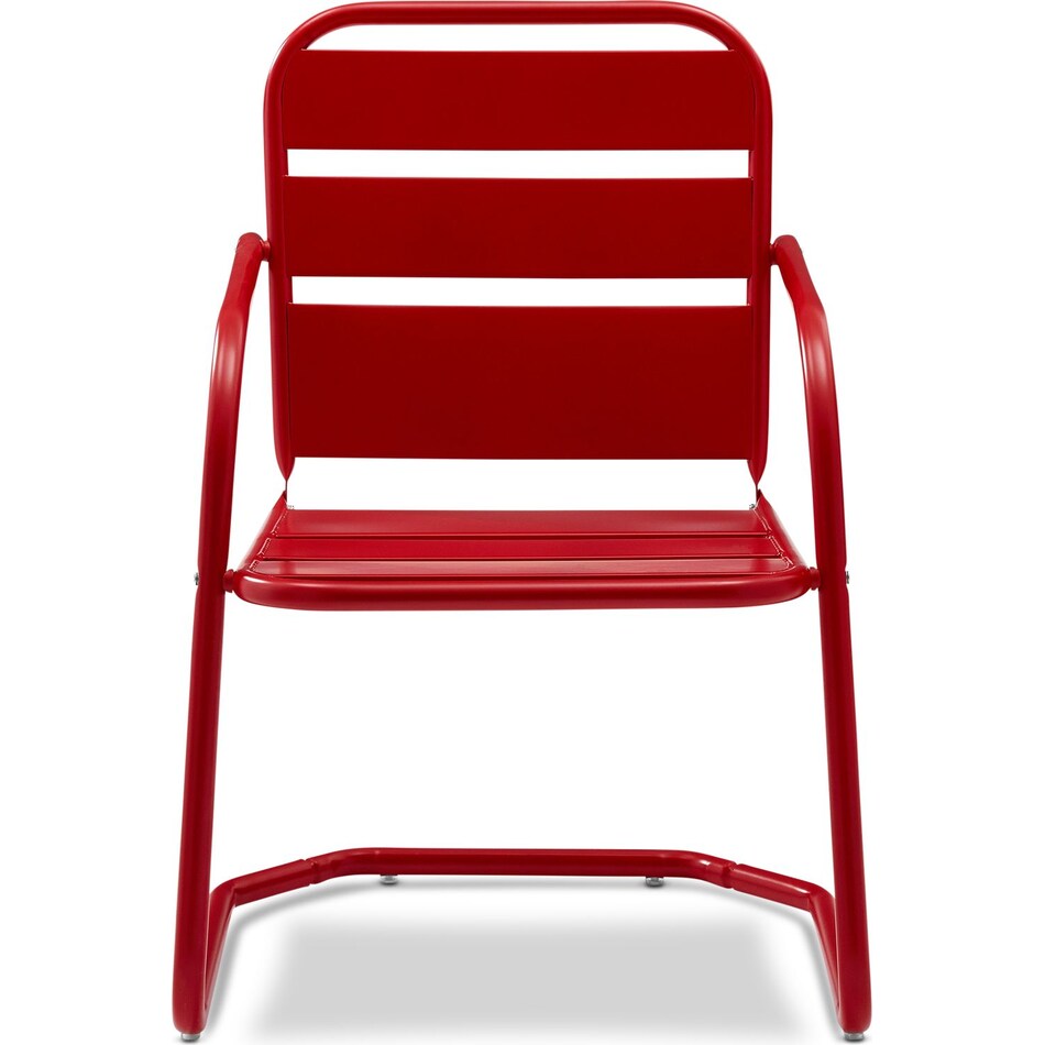 wallace red outdoor chair   