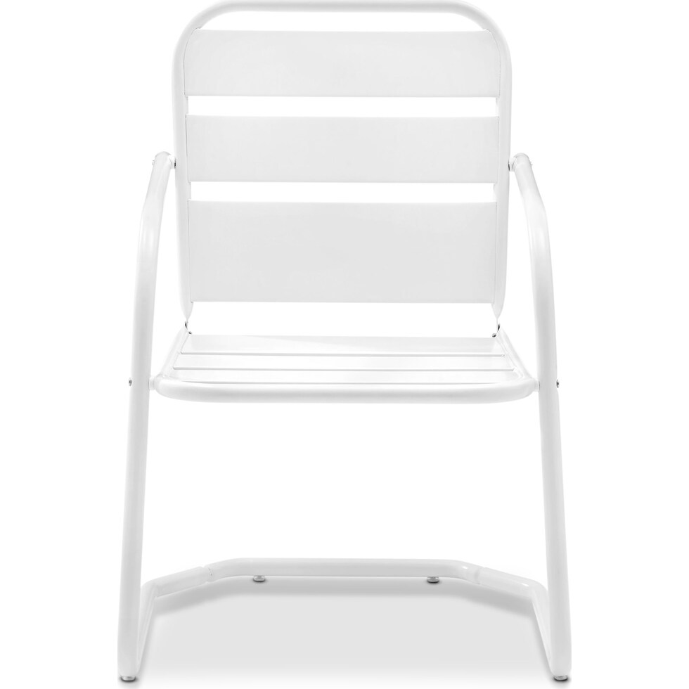 wallace white outdoor chair set   