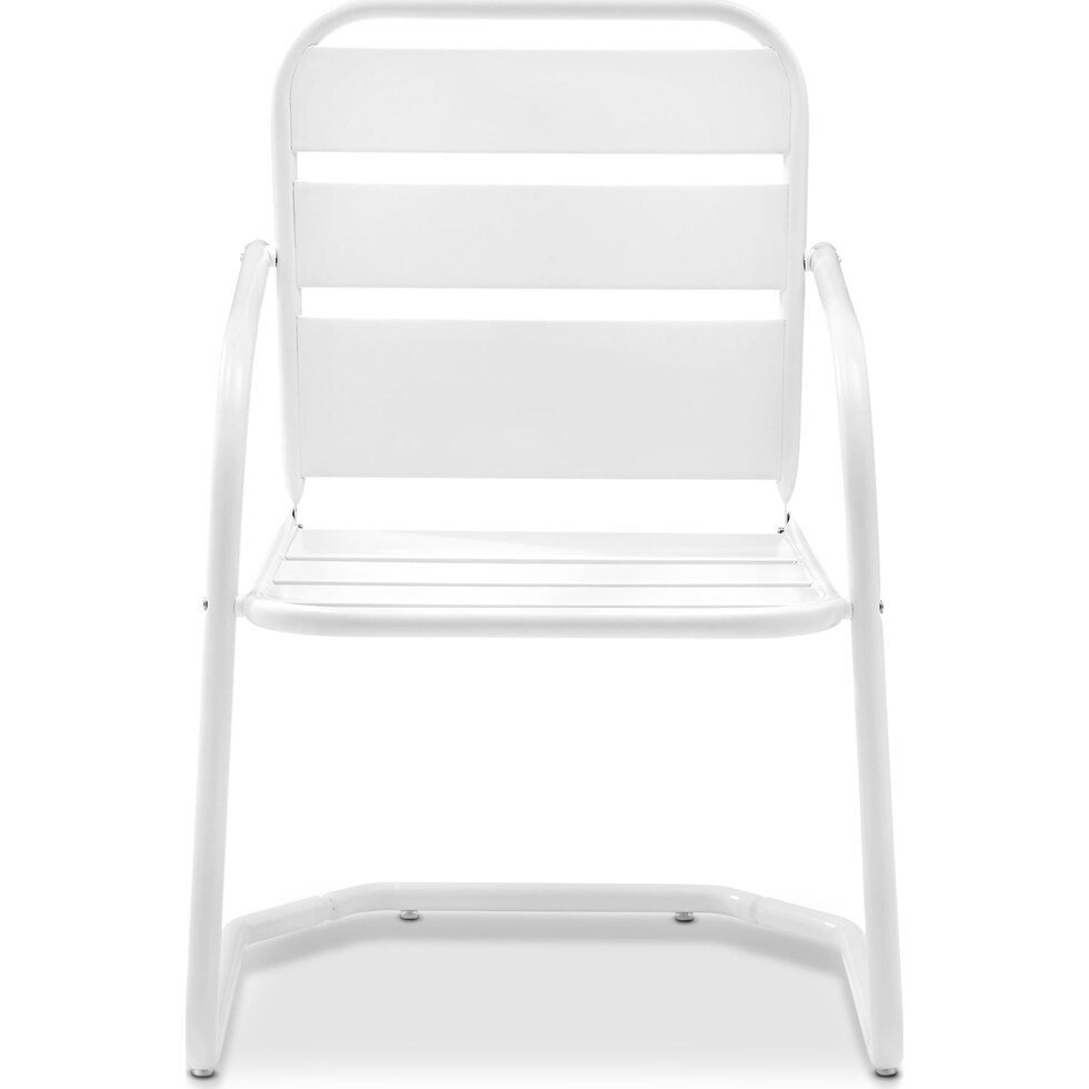 wallace white outdoor chair   