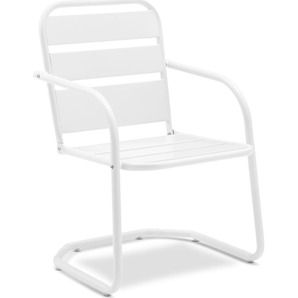 wallace white outdoor chair   