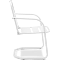 wallace white outdoor chair   