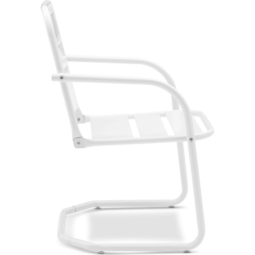 wallace white outdoor chair   