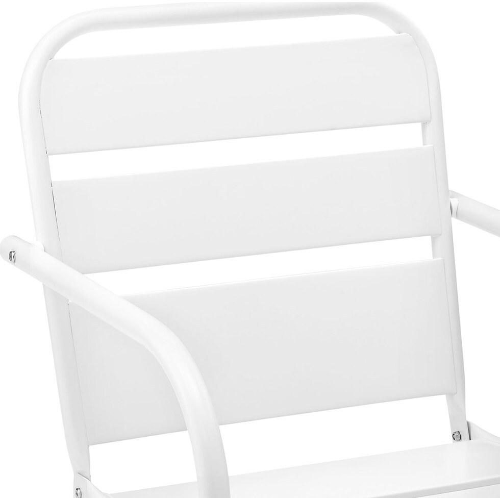 wallace white outdoor chair   