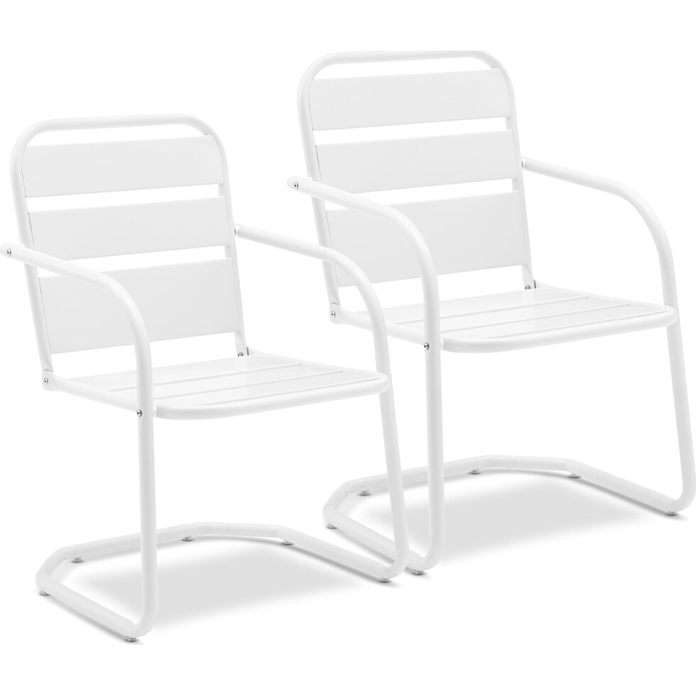 wallace white outdoor chair   