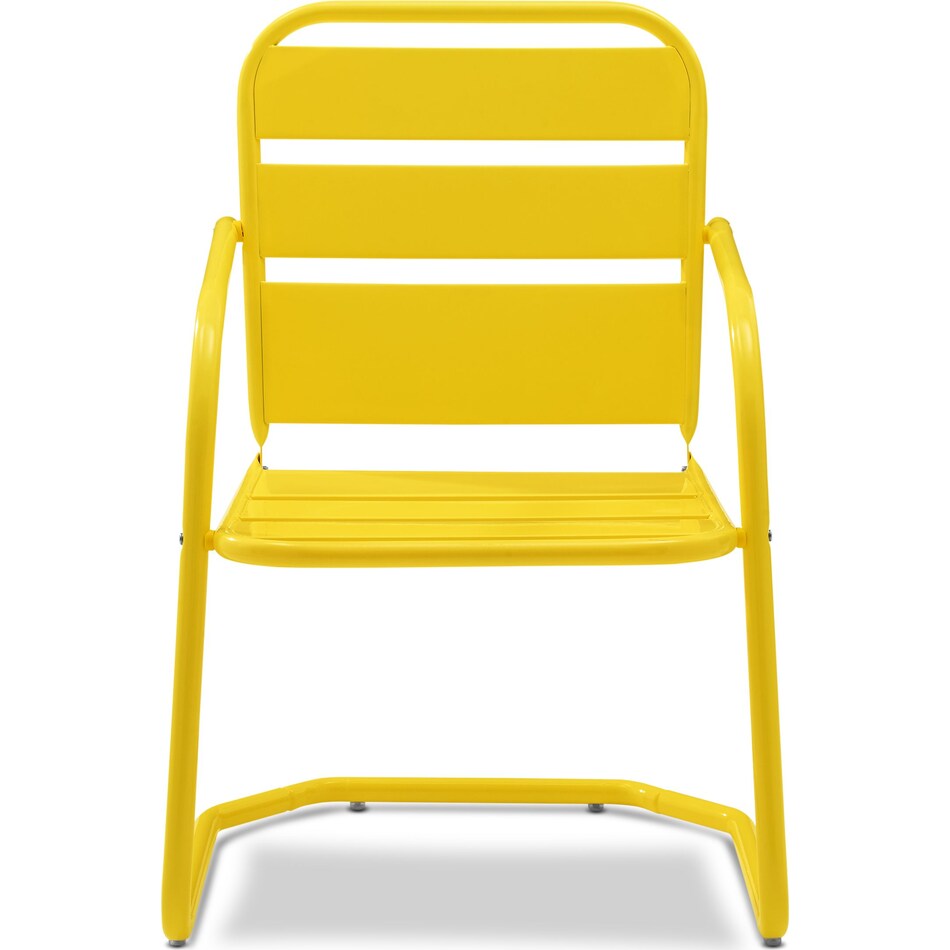 wallace yellow outdoor chair set   