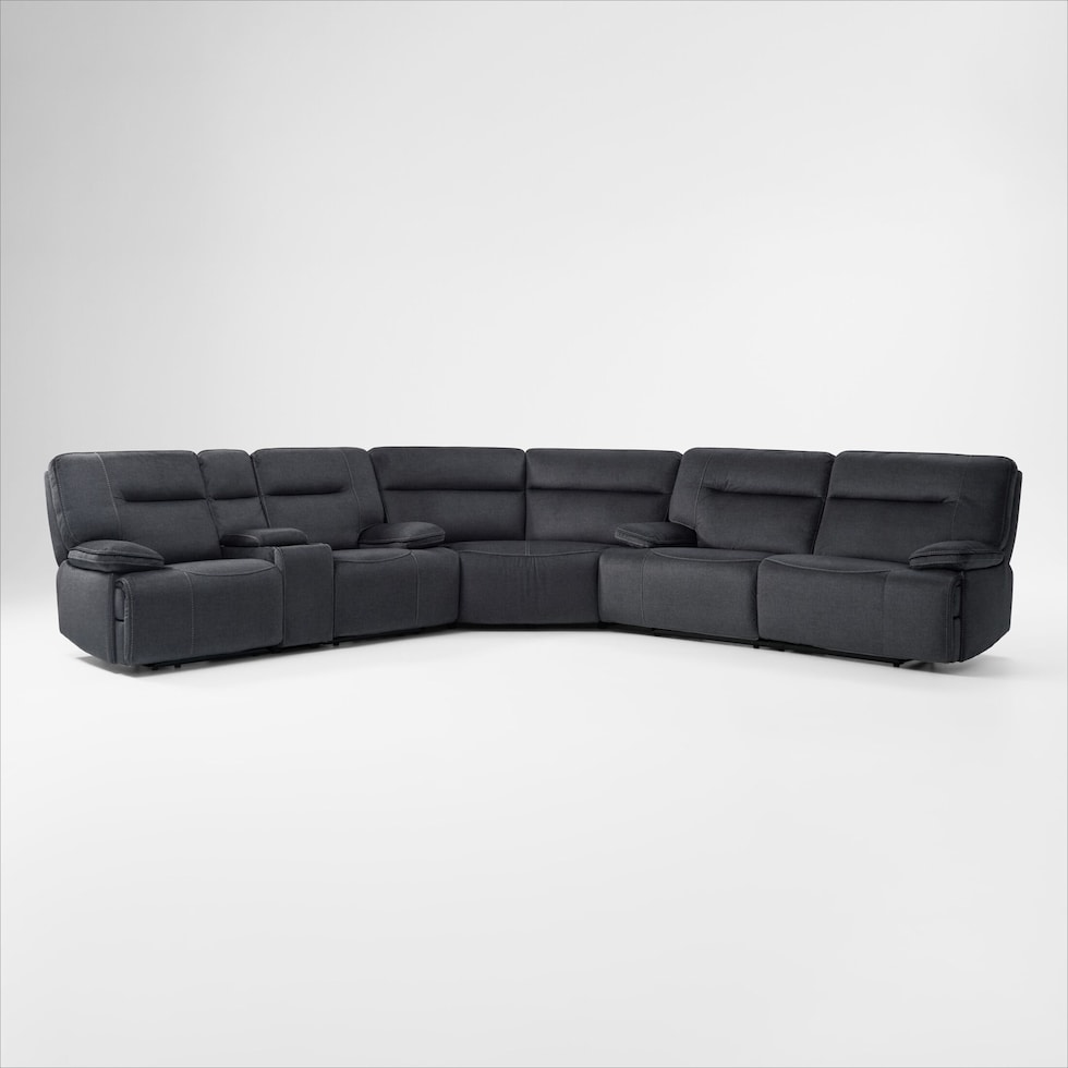 warner gray sectional   