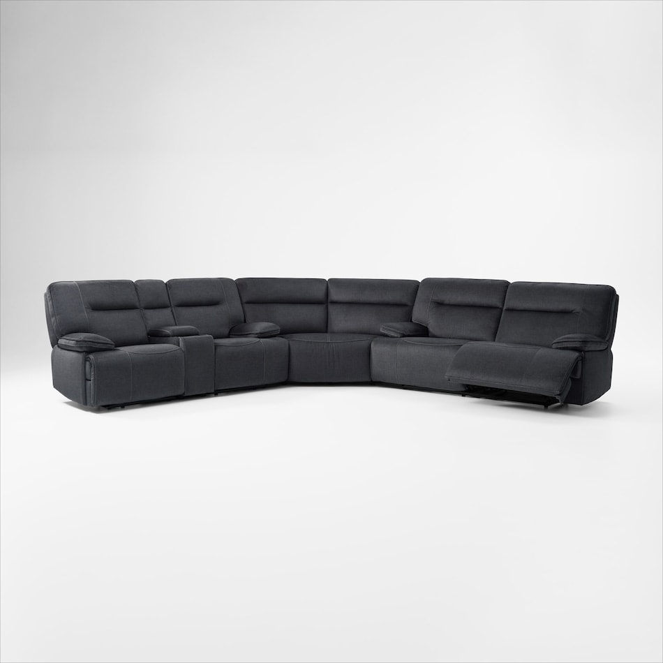 warner gray sectional   