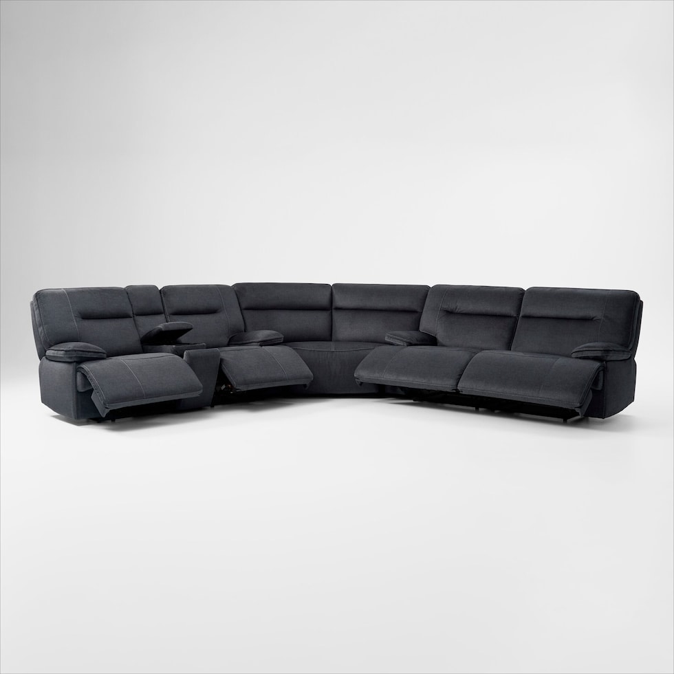 warner gray sectional   