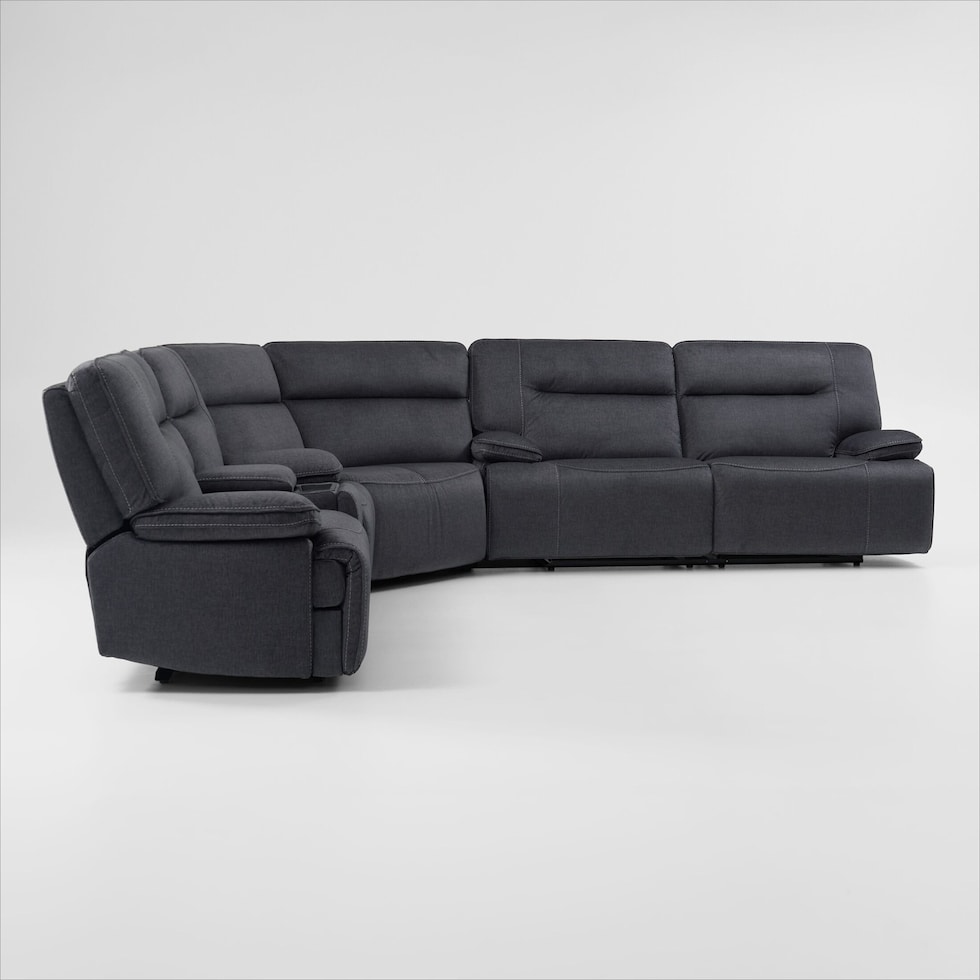 warner gray sectional   