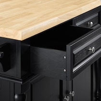 warren black kitchen island set   