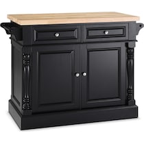 warren black kitchen island   