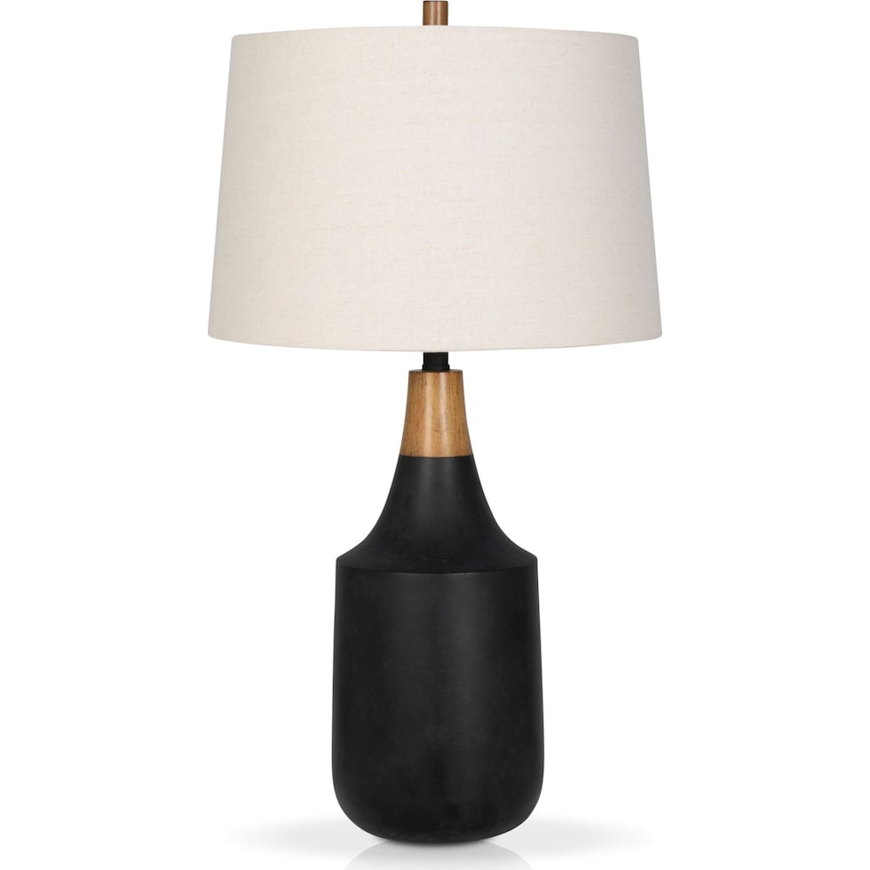 warren black table lamp   