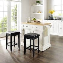 warren white kitchen island set   