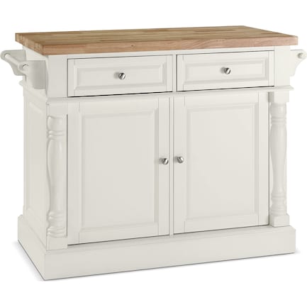 Warren Kitchen Island - White