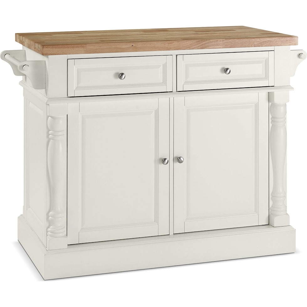 warren white kitchen island   