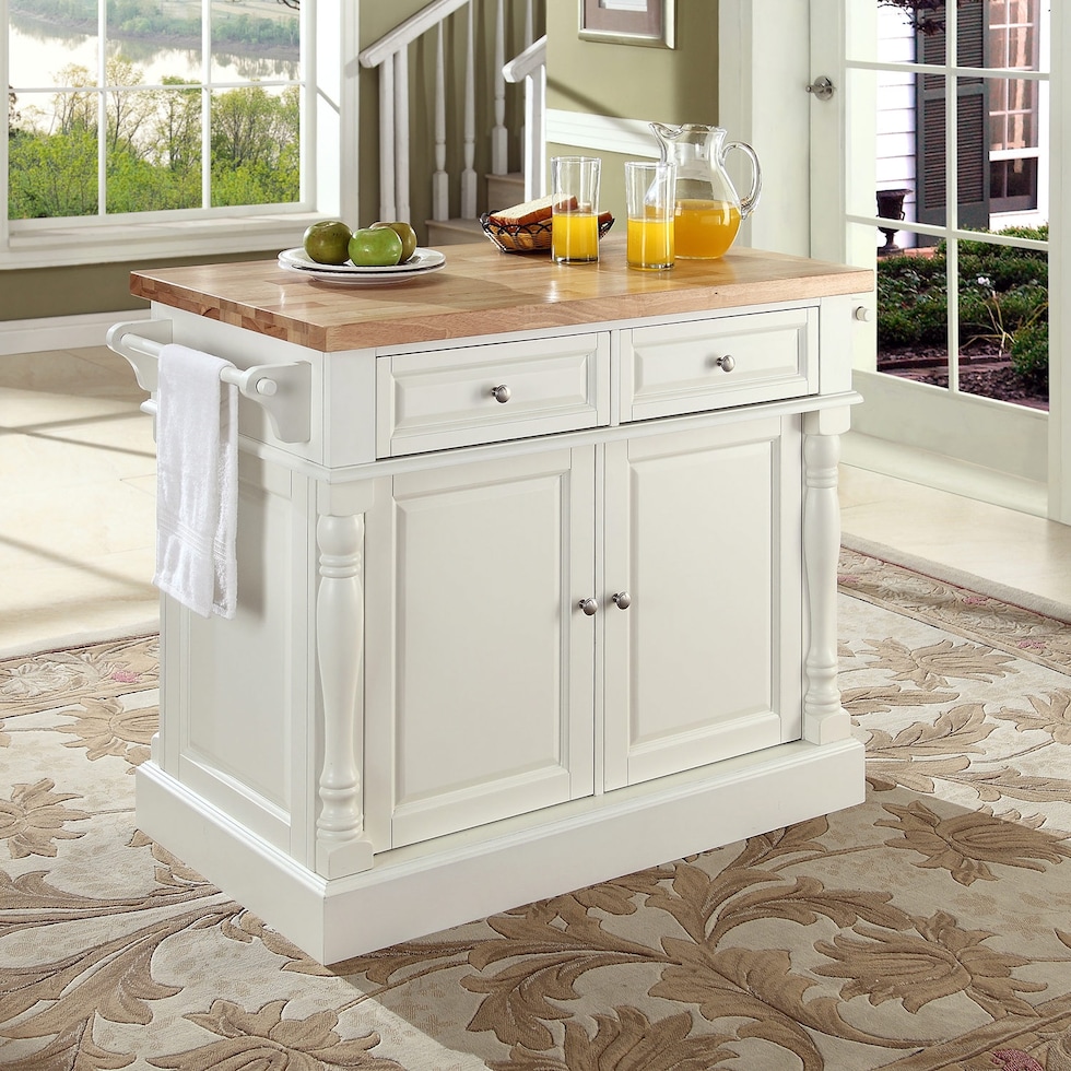 warren white kitchen island   