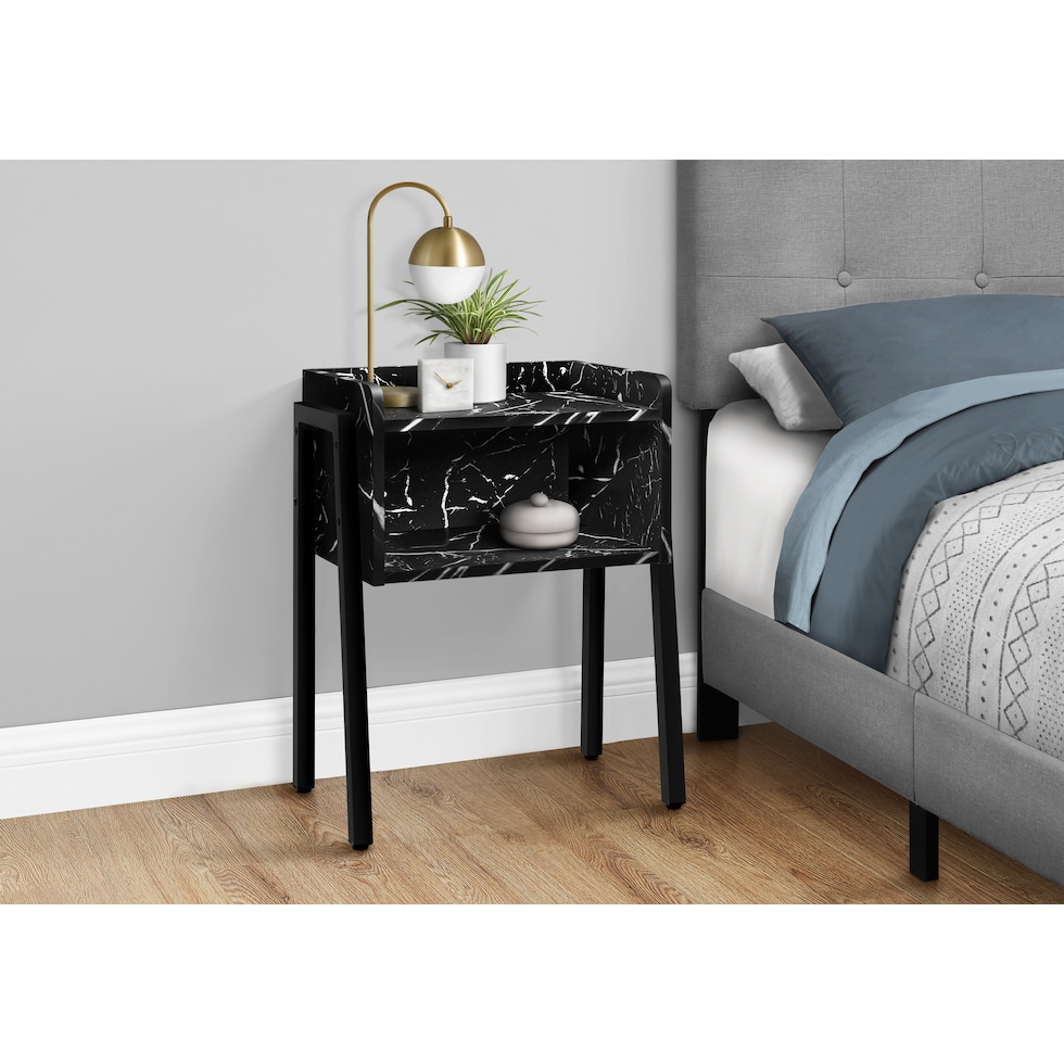 warrick black end table   